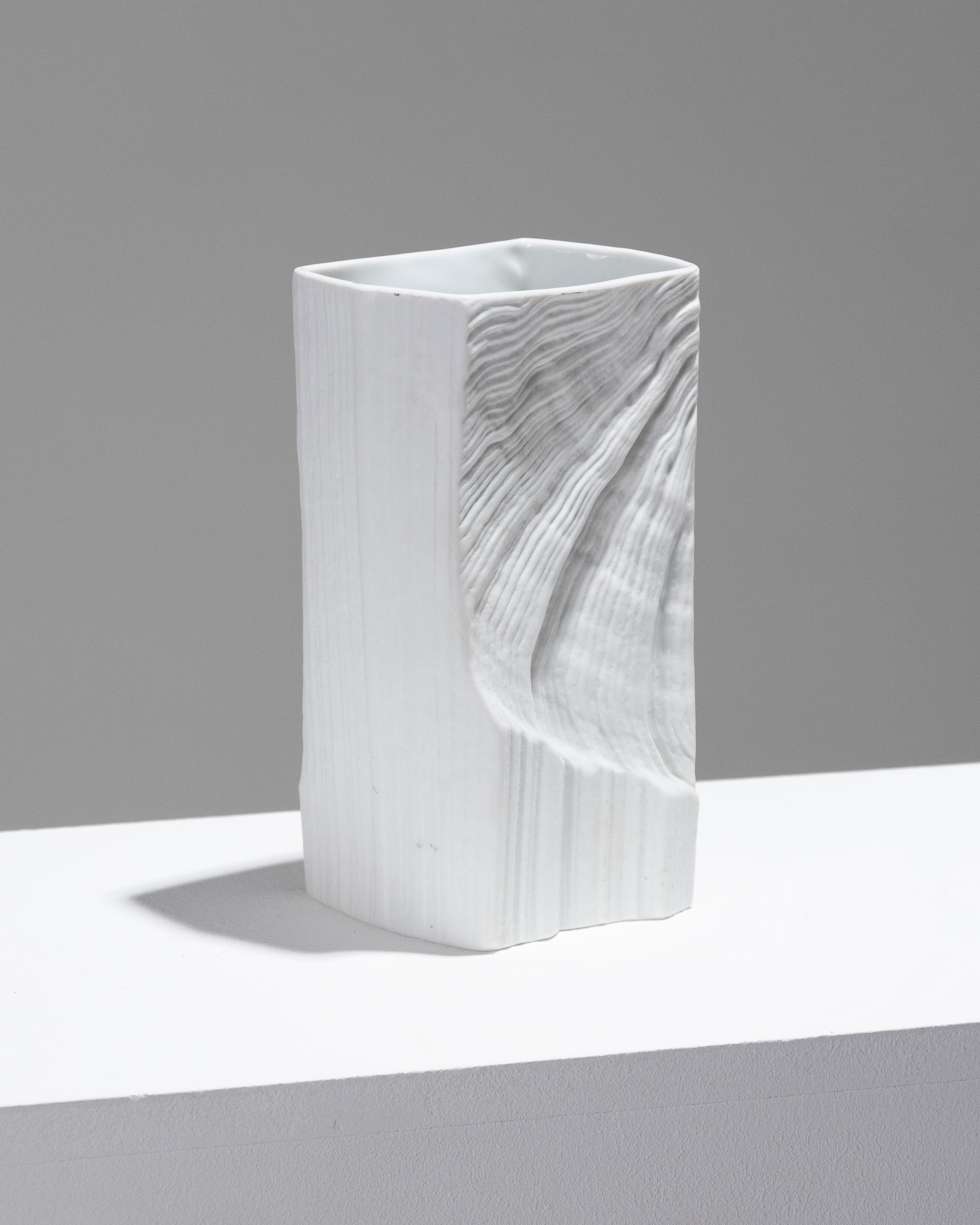 20th Century Textured Porcelain Vase, Martin Freyer, 1980s For Sale
