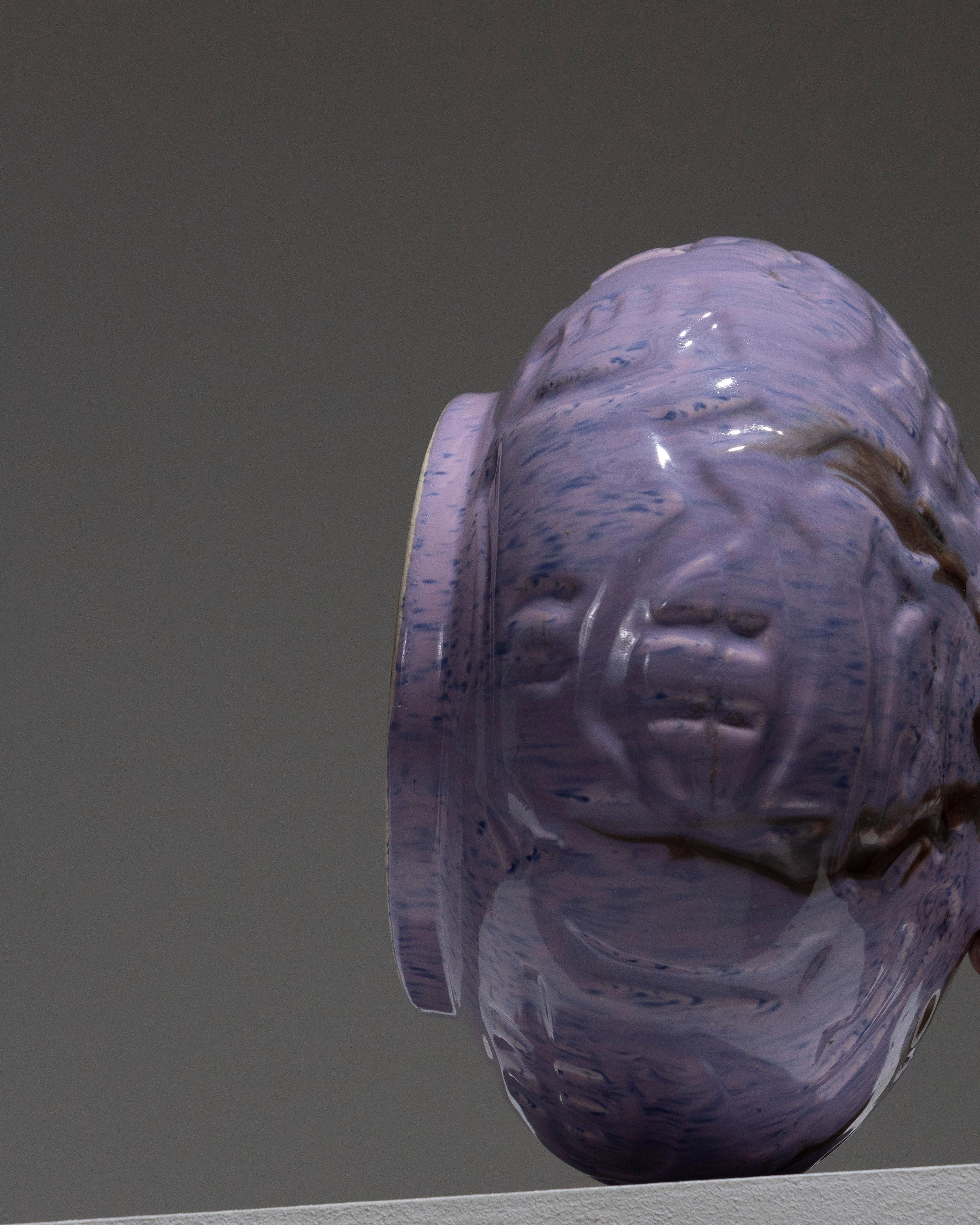 Small Spherical Ceramic Vase, 1940s For Sale 2