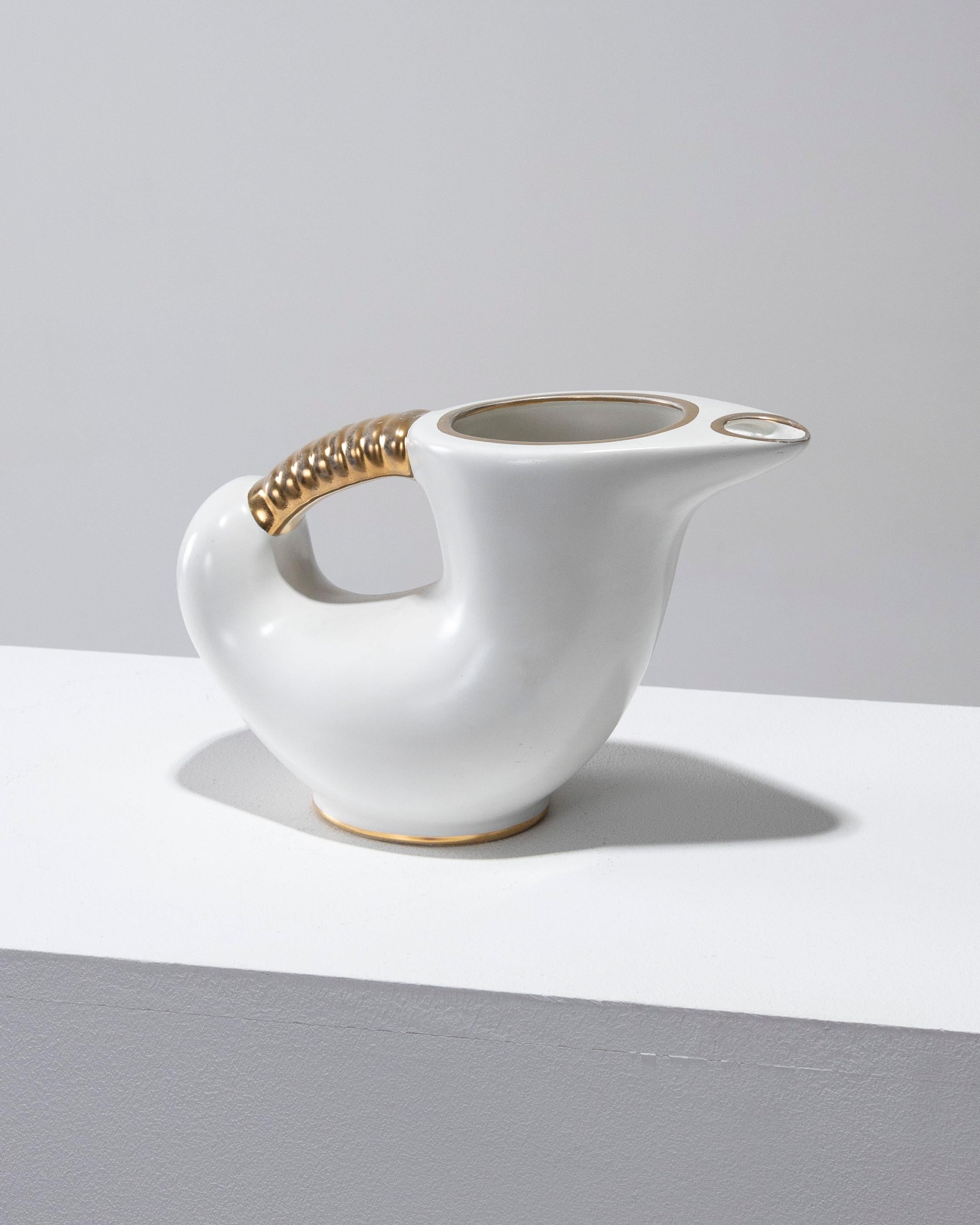 Zoomorphic Porcelain Pitcher, 1950s For Sale 2