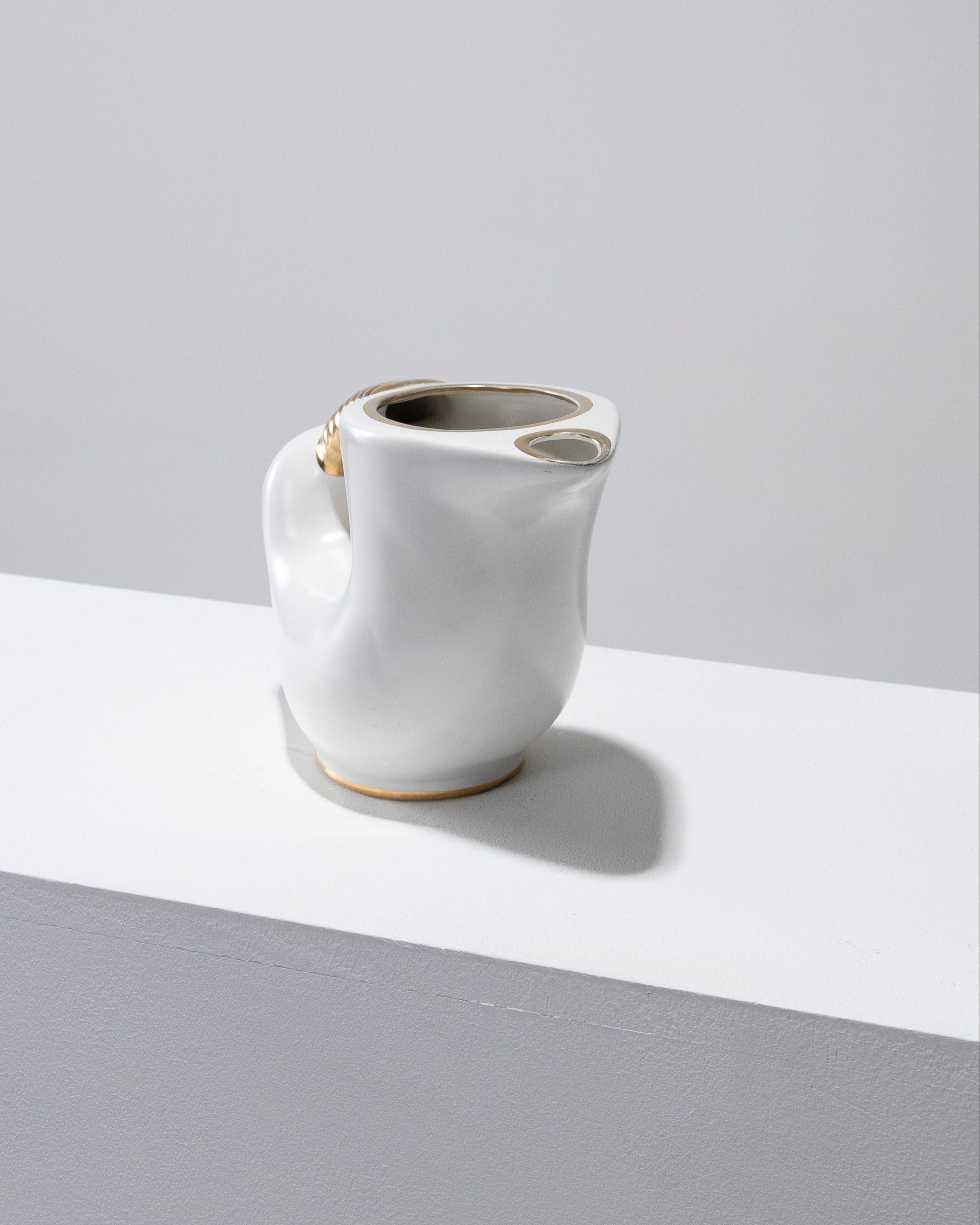 Zoomorphic Porcelain Pitcher, 1950s For Sale 1