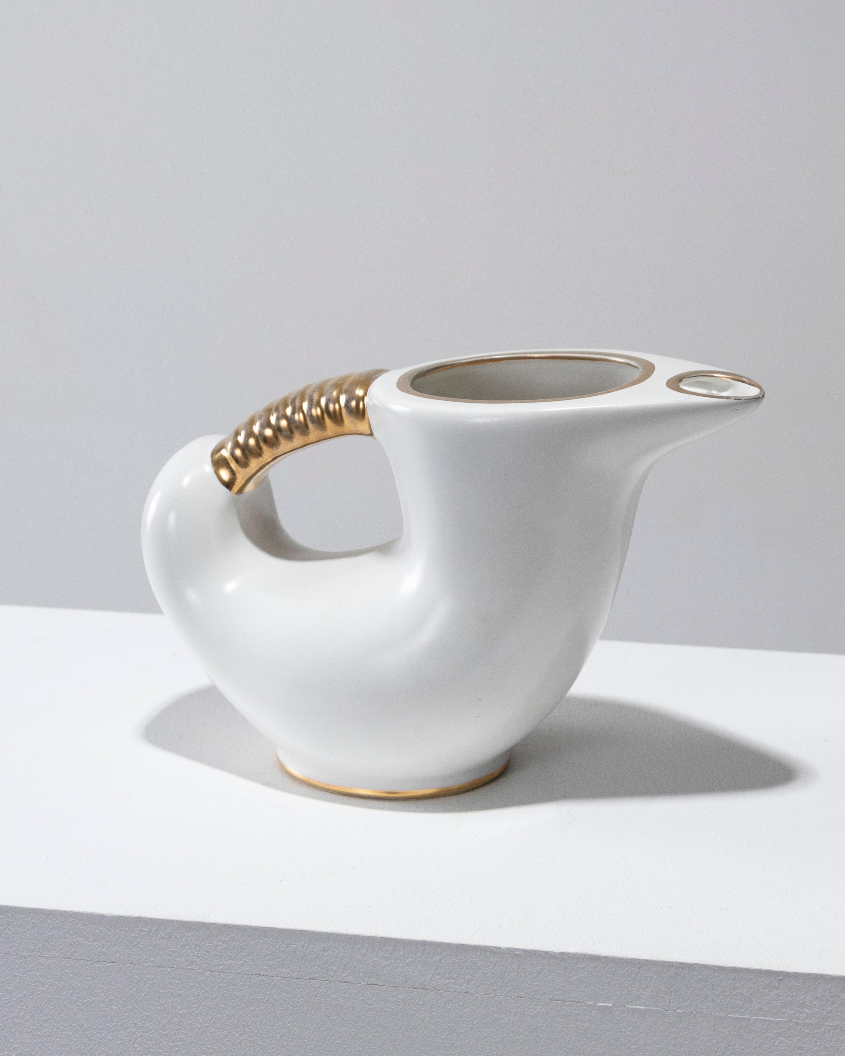 Zoomorphic Porcelain Pitcher, 1950s For Sale 3