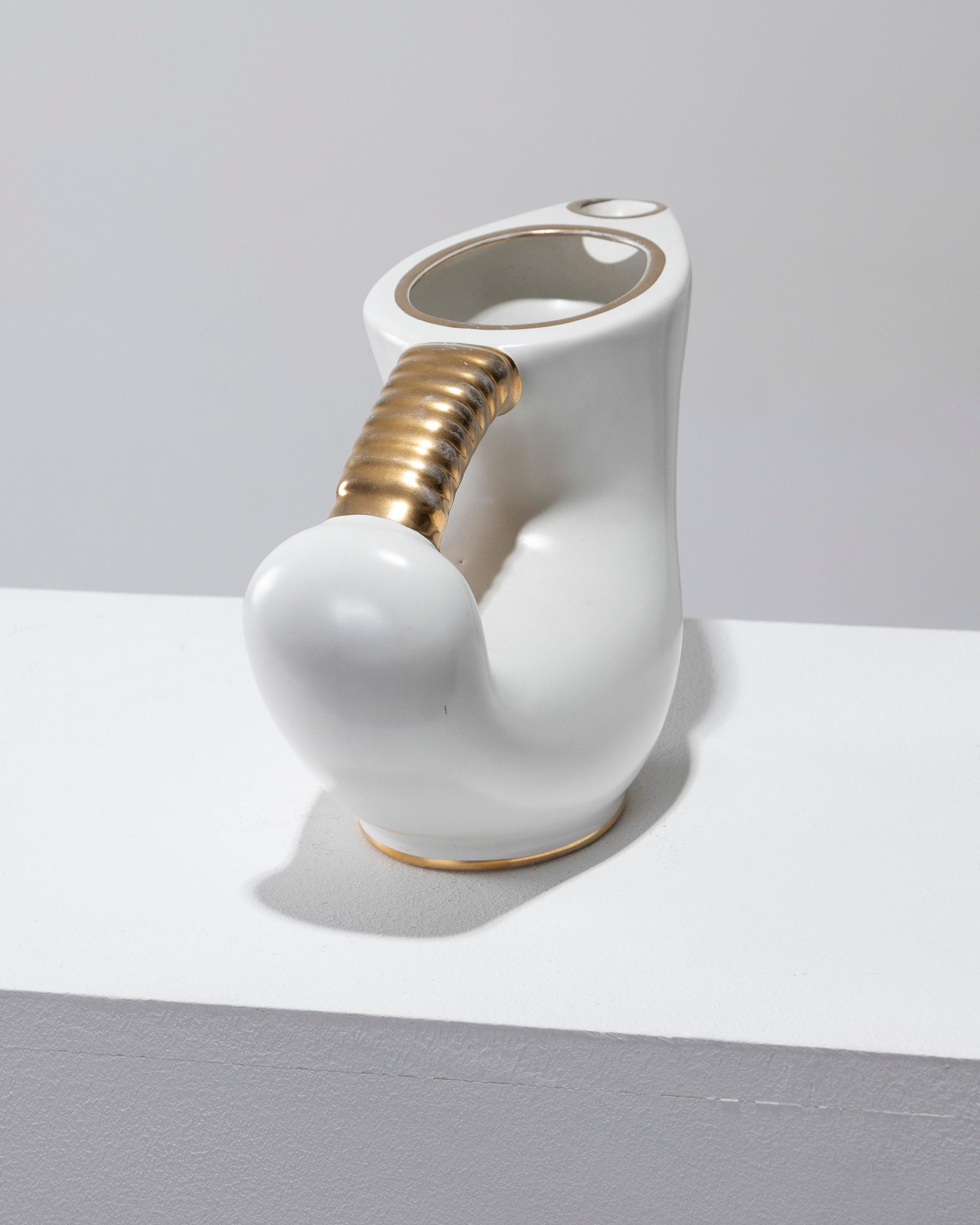 Zoomorphic Porcelain Pitcher, 1950s For Sale 4