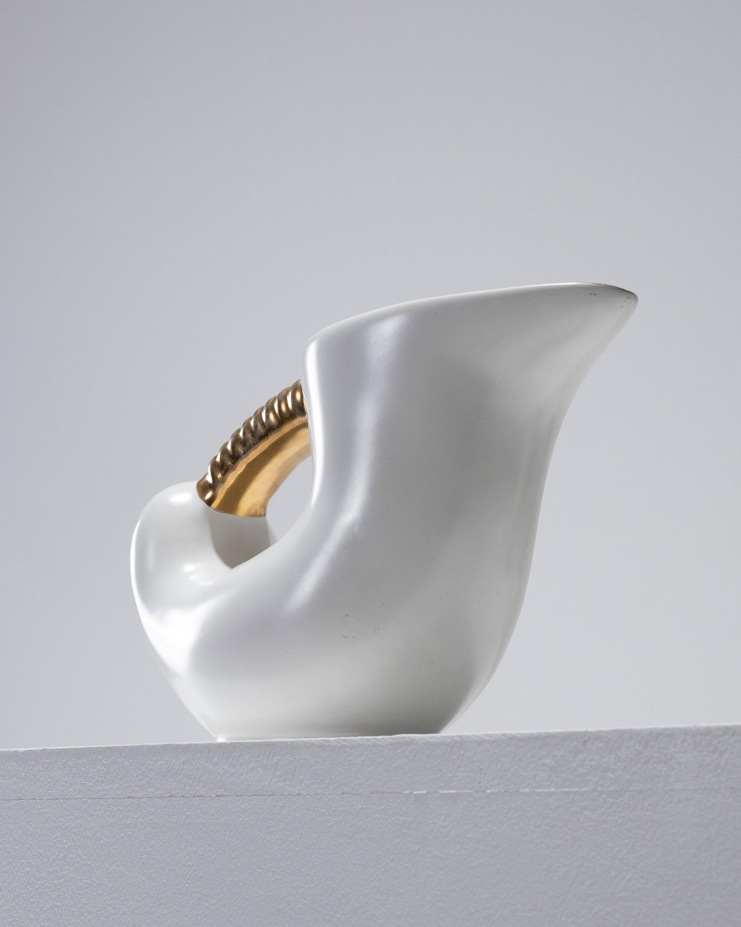Zoomorphic Porcelain Pitcher, 1950s For Sale 5