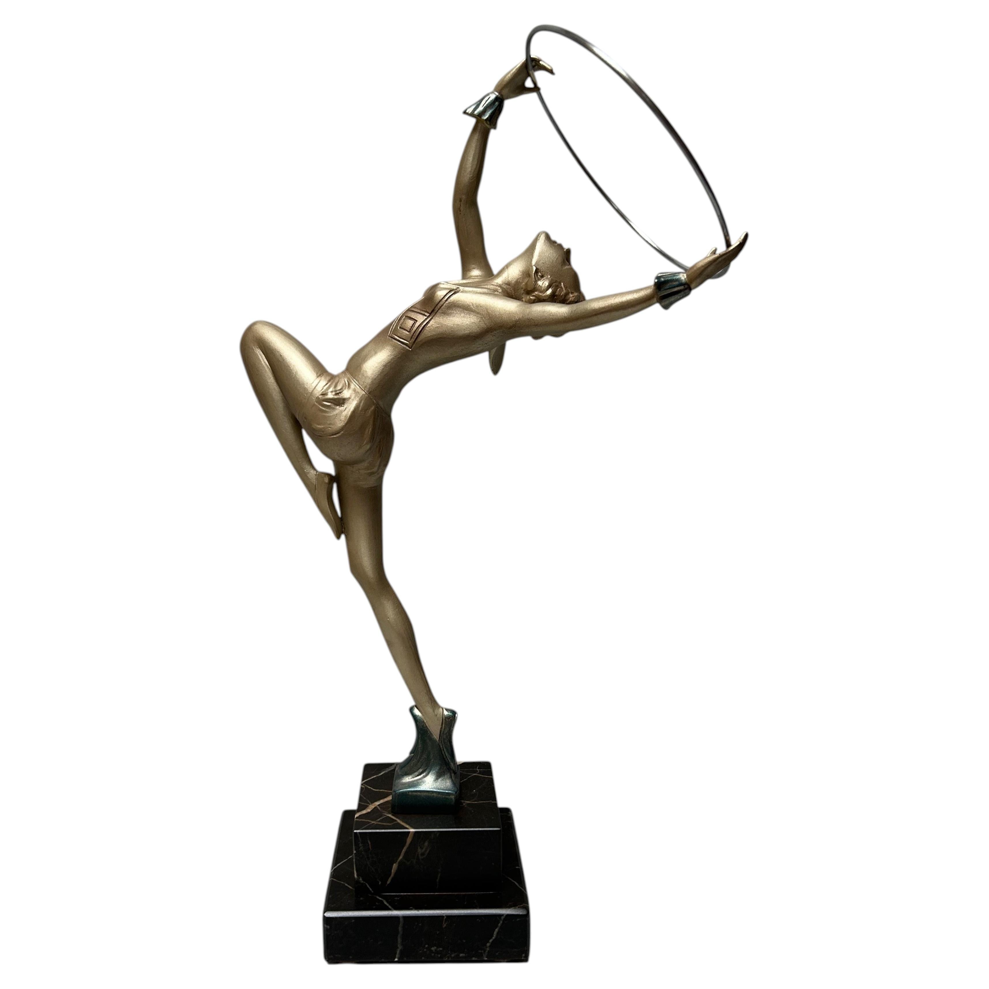Signed Art Deco Bronze Sculpture by Dakon