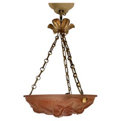 Muller Frères Art Deco Pendelleuchte