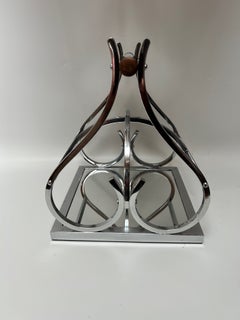 Adnet Art Deco Modernist Bottle Rack