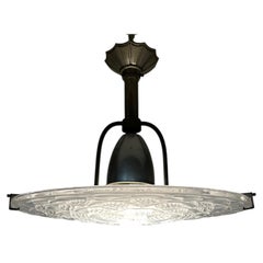 Art Deco Pendant Light Signed Robert Caillat Paris