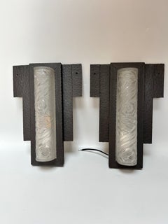 4 Art-Déco-Wandleuchten von Schneider