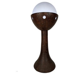 Midcentury brutalist Dutch ceramic mushroom floor lamp, 1960s