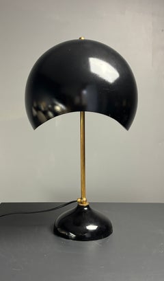 Midcentury Italian scallop mushroom wavy brass desk or table lamp, 1960s