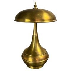 Midcentury Italian modernist brass dome mushroom table lamp, 1960s