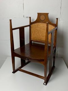 Arts and Crafts William Birch chair by Eg Punnett for Liberty & Co, 1900s