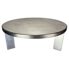 Brutalist etched metal coffee table by Heinz Lilienthal, Germany, 1960s-1970s