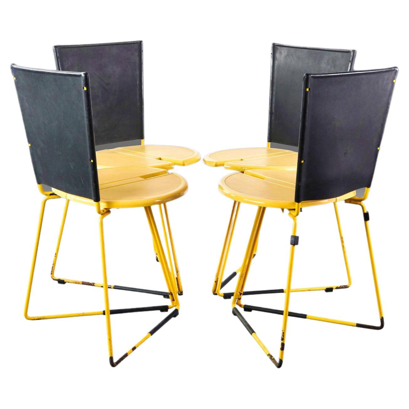Set of Four '4' Patinaed Seccose Chairs by Gaspare Cairoli, Italy, c. 1980's  For Sale