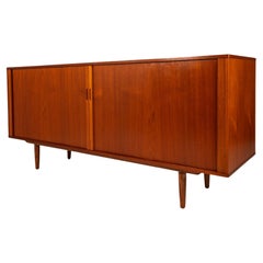 Credenza / Sideboard w/ Tambour Doors Attributed to Arne Vodder, Denmark,  1960s