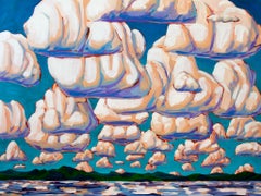 Sommerhimmel von Brackish Winds, 24x36, Öl auf Holzleinwand, 2022