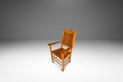 Americana Hand-Crafted 19th Century-Styled Armchair in Maple & Walnut, USA, 1940