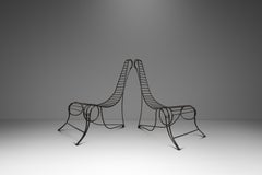 Set of 2 "Spine Chairs" in the Manner of Andre Dubreuil, United States, c. 1980s