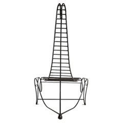 "Spine Chair", una sedia dal design scultoreo nello stile di André Dubreuil, Stati Uniti, anni '80