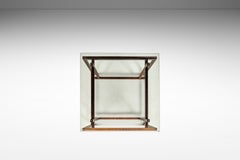 Mesa exclusiva de palisandro y cristal ahumado, Henning Nørgaard, Komfort, Dinamarca, hacia los años 60