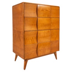 "Kohinoor" Four-Drawer Highboy Dresser in Birch, Heywood Wakefield, USA, 1950s