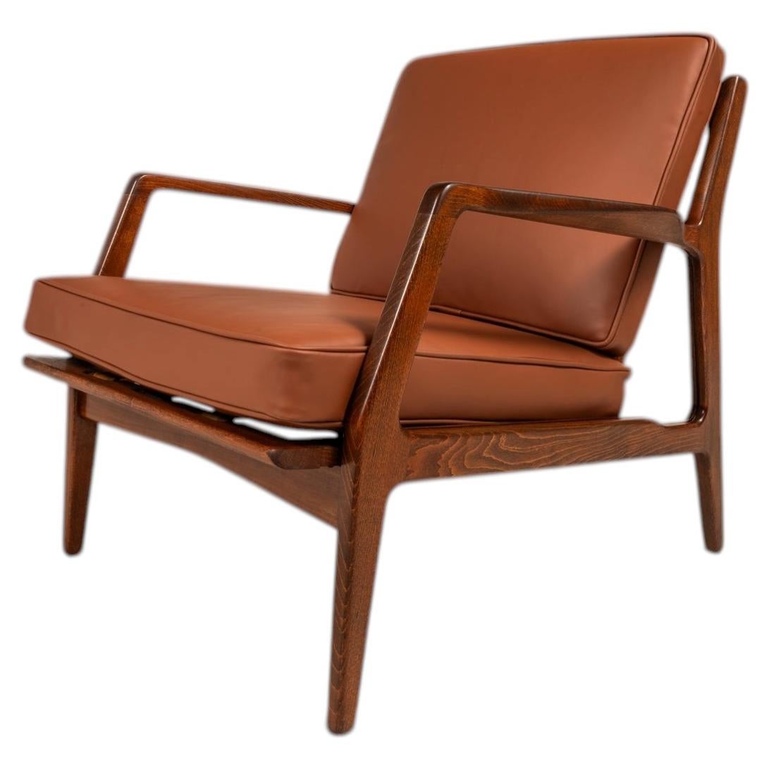Stuhl Modell 596, Lawrence Peabody & Ib Kofod Larsen, Selig, Dänemark, um die 1950er Jahre im Angebot