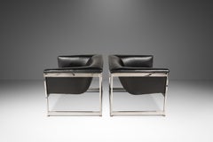 Rare Set of 2 "Cube" Chairs by Milo Baughman for Thayer Coggin, USA, c. 1960's