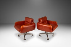 Rare Set of 2 Swivel Lounge Chairs, Frank Doerner, Doerner Faultless, USA, 1970s
