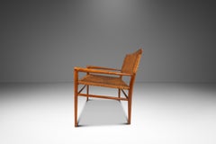 Rare Armchair in Oak & Rush by Mel Smilow for Smilow-Thielle, USA, c. 1950s