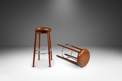 Set of 2 Barstools in Teak, Hugo Frandsen for Spøttrup Mobler, Denmark, c. 1960s