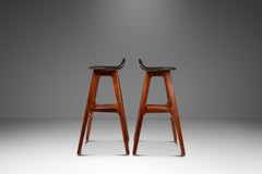 Model OD-61 Bar Stools in Rosewood, Erik Buch for O.D. Mobler, Denmark, 1960s