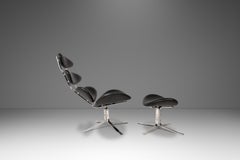 EJ 5 'Corona' Chair & Ottoman, Poul Volther for Erik Jørgensen, Denmark, 1960s