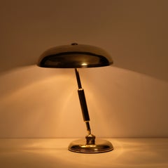 Lámpara de mesa de latón pulido de Giovanni Michelucci para Lariolux