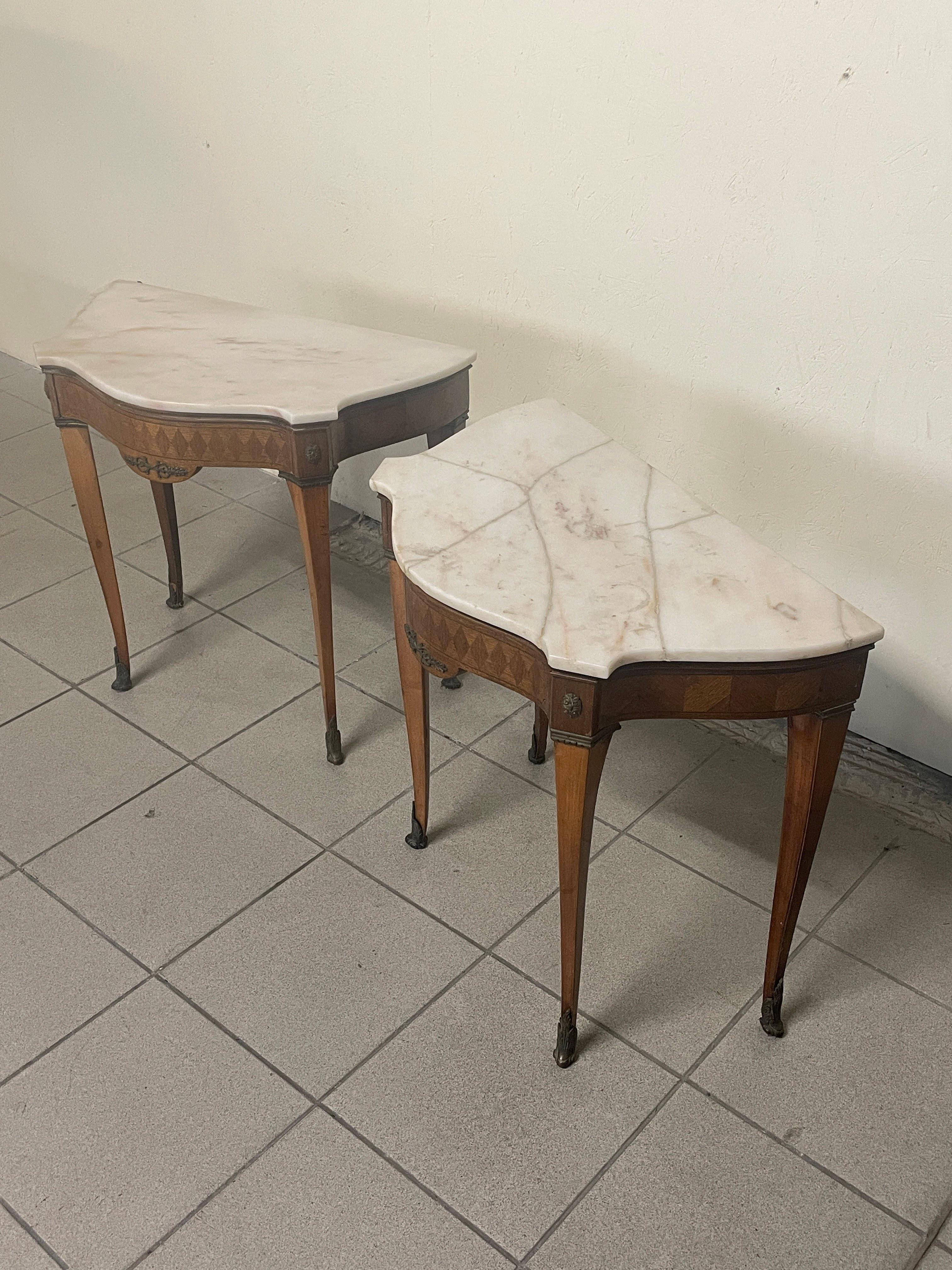 Coppia di comodini anni '40 - '50 nello stile di Paolo Buffa Bon état - En vente à SAN PIETRO MOSEZZO, NO