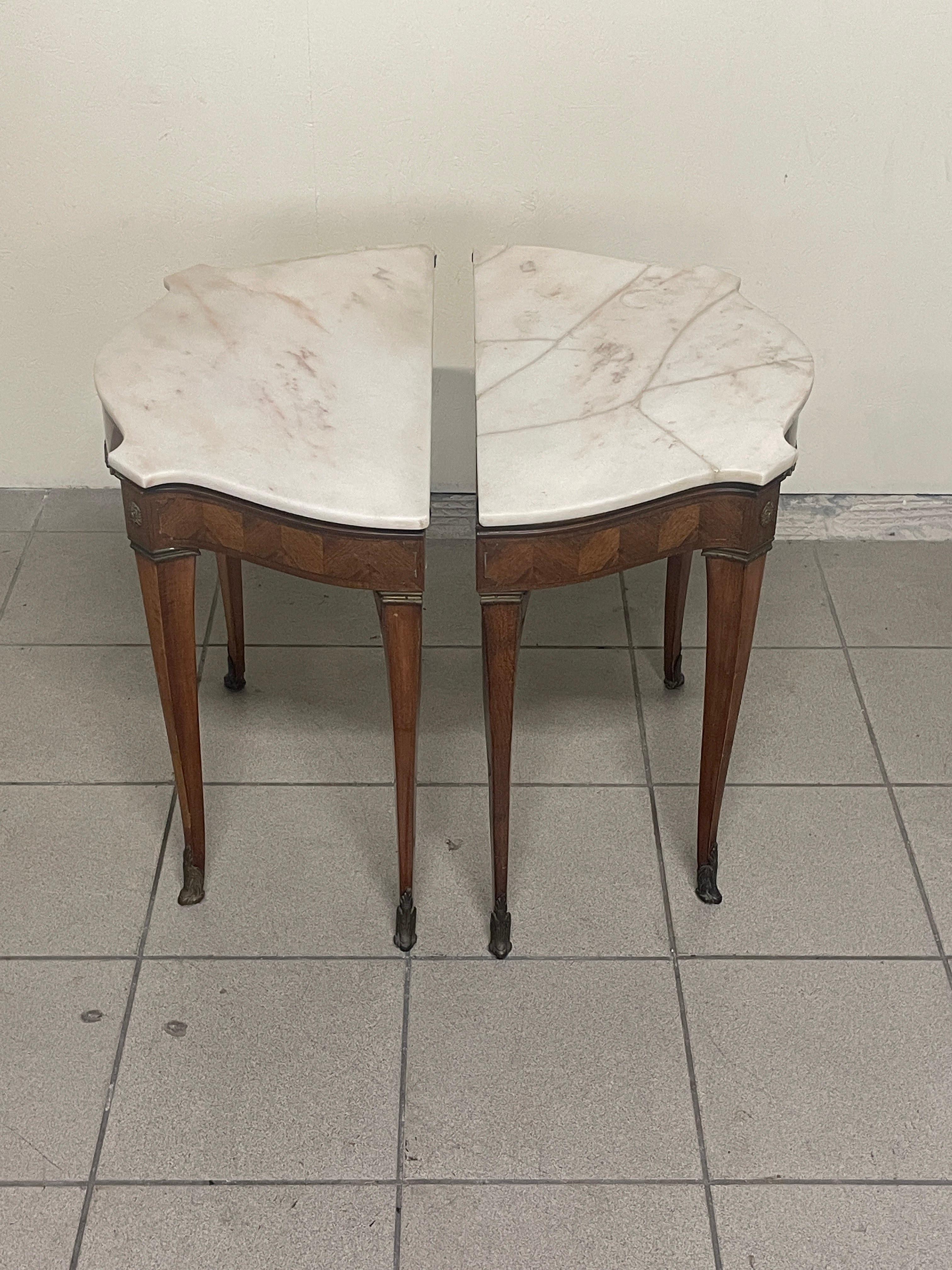 Coppia di comodini anni '40 - '50 nello stile di Paolo Buffa en vente 10