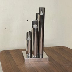 Lampe de table à tubes chromés de VM Designer, Italie, années 70