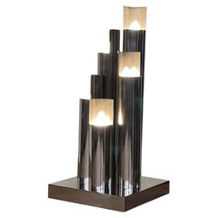 Lampe de table à tubes chromés de VM Designer, Italie, années 70