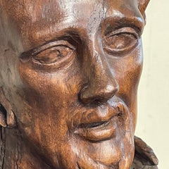 Baroque Carved Wood Sculpture, St. Francis of Assisi, 17th–18th centuries