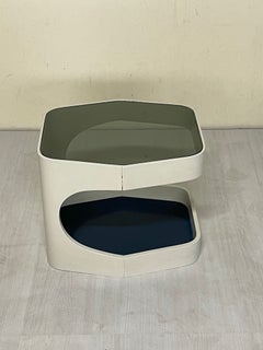 Tavolino da salotto a due piani, design italiano, anni '70