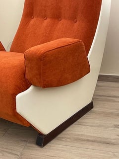 Fauteuil lounge de fabrication italienne des années 60-70
