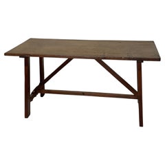 Ancienne table « fratino » en bois massif, début des années 1900