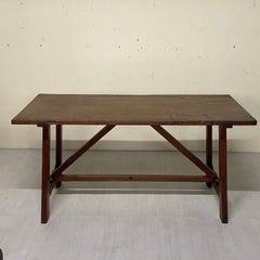 Ancienne table « fratino » en bois massif, début des années 1900