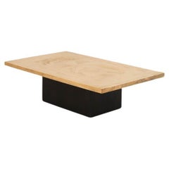 Acid-etched brass coffee table signed Christian Krekels, 1977