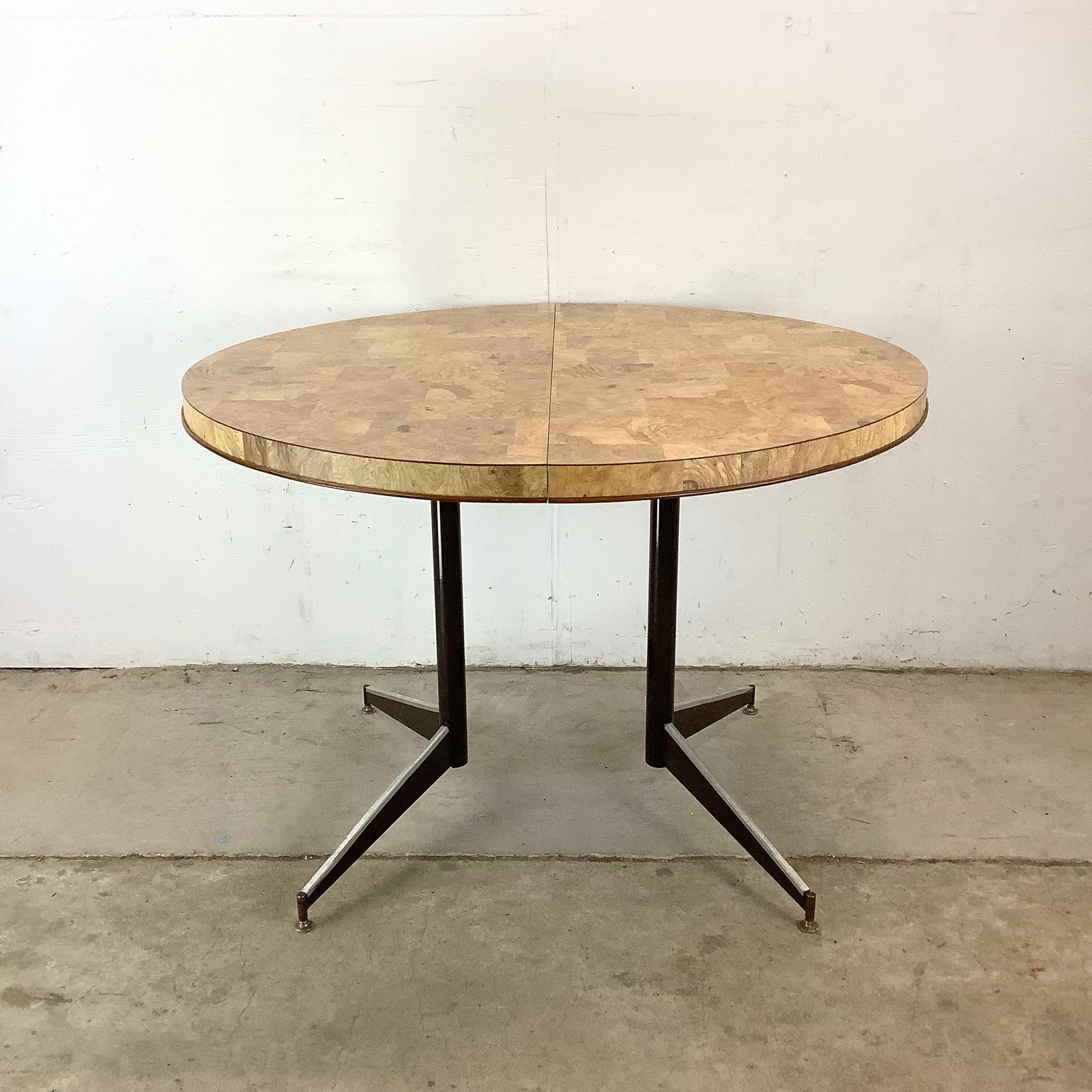 Mid-Century Modern Vintage Circular Dining Table For Sale