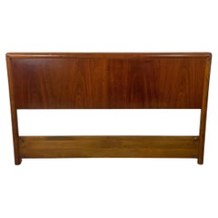 1960s T.H. Robsjohn-Gibbings Attributed Walnut Full-Size Headboard