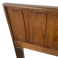 Cabecero vintage de nogal, estilo «Mid-Century Modern», tamaño queen