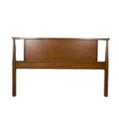 Mid-Century Modern Walnut Headboard, Full Size, Minimalist Design