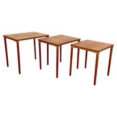 Set of Three Vintage Mid-Century Modern Teak Nesting Tables