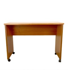 Vintage Mid-Century Modern Teak Rolling Writing Desk or Console