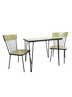 Mesa de comedor infantil y dos sillas de estilo «Mid-Century Modern» estadounidense de los años 60